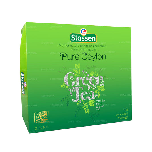 Té verde puro de Ceilán Stassen (200 g) 100 bolsitas de té