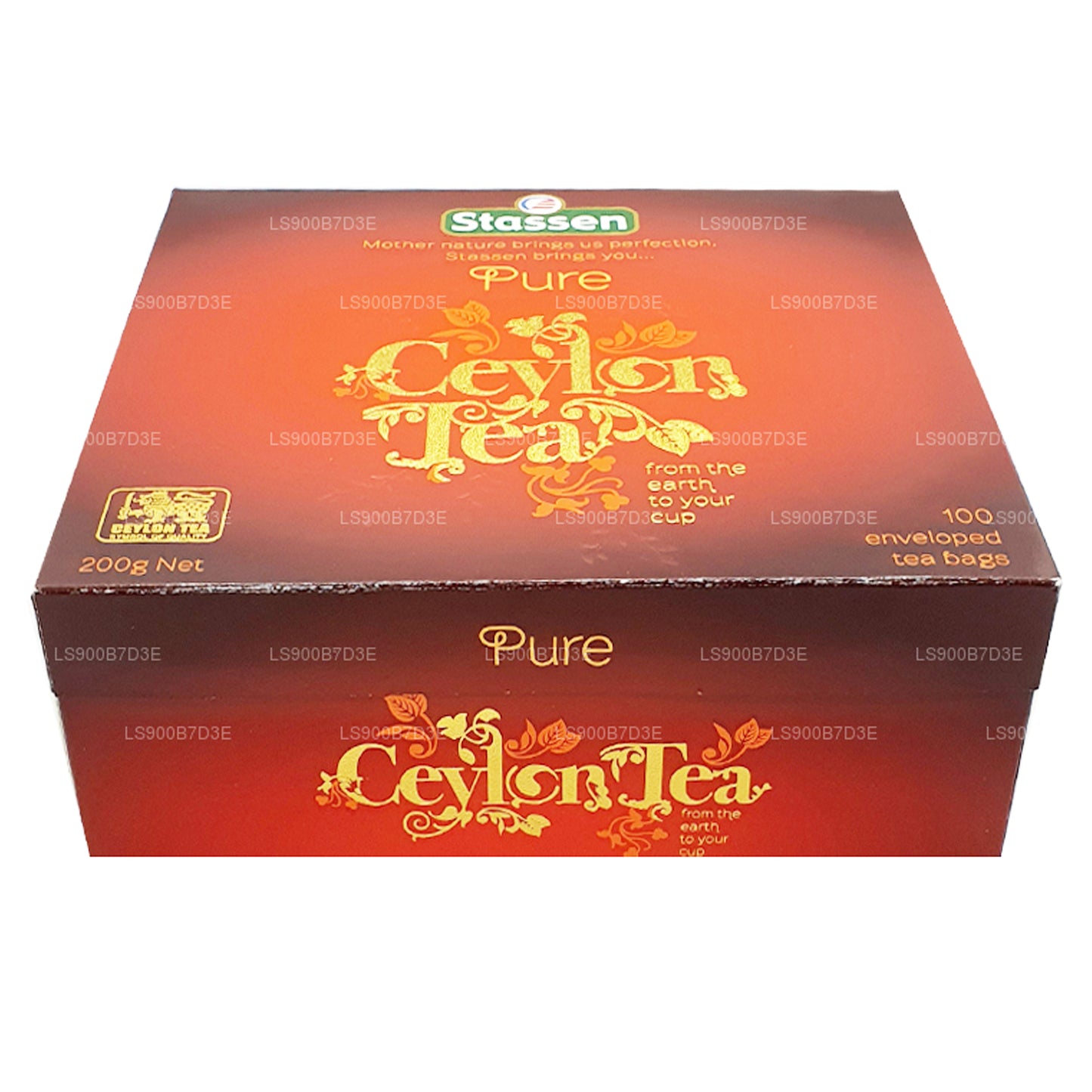 Té negro puro de Ceilán de Stassen (200 g) 100 bolsitas de té