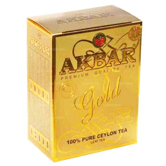 Té de Ceilán Akbar Gold Premium 100% puro, té suelto (250 g)
