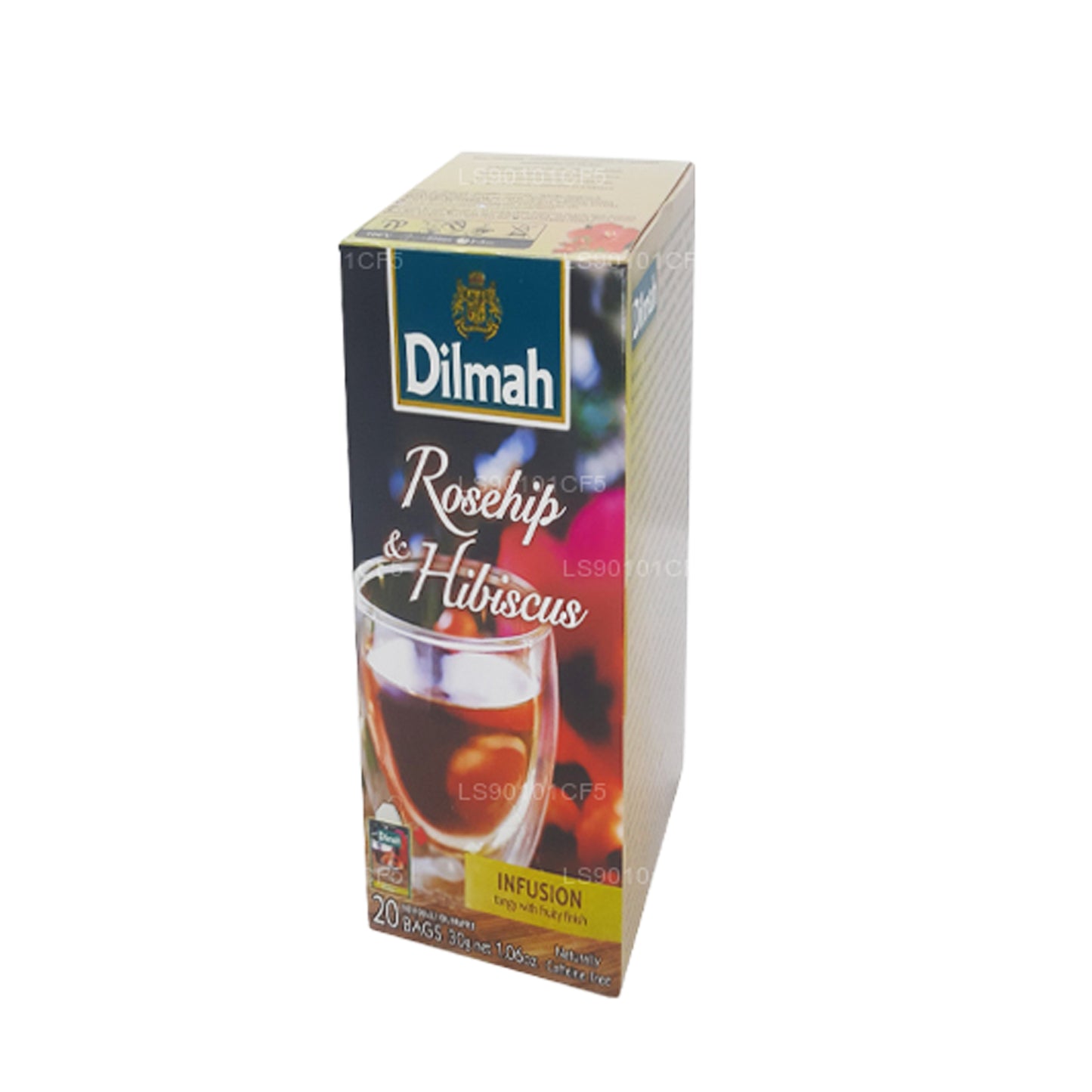 Té negro Dilmah con sabor a rosa mosqueta e hibisco (30 g)
