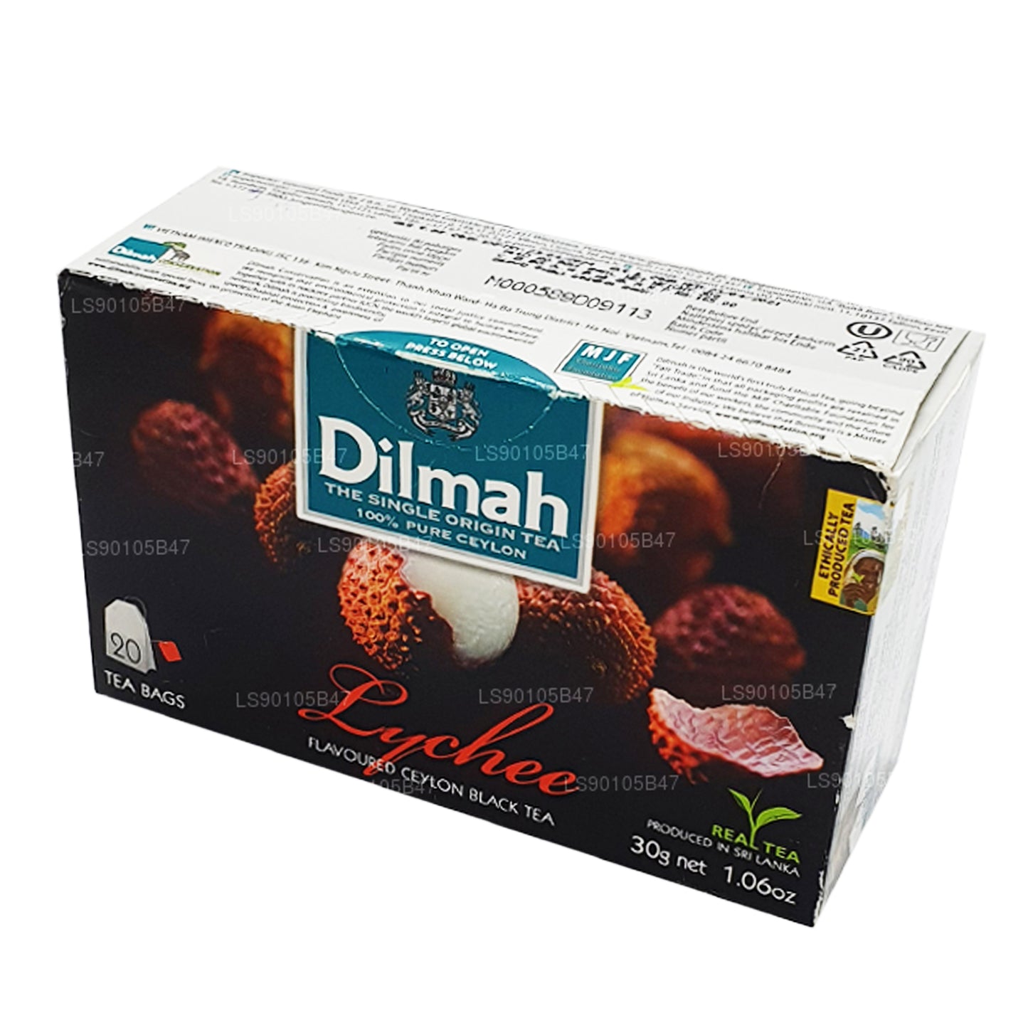 Té negro Dilmah con sabor a lichi (30 g)