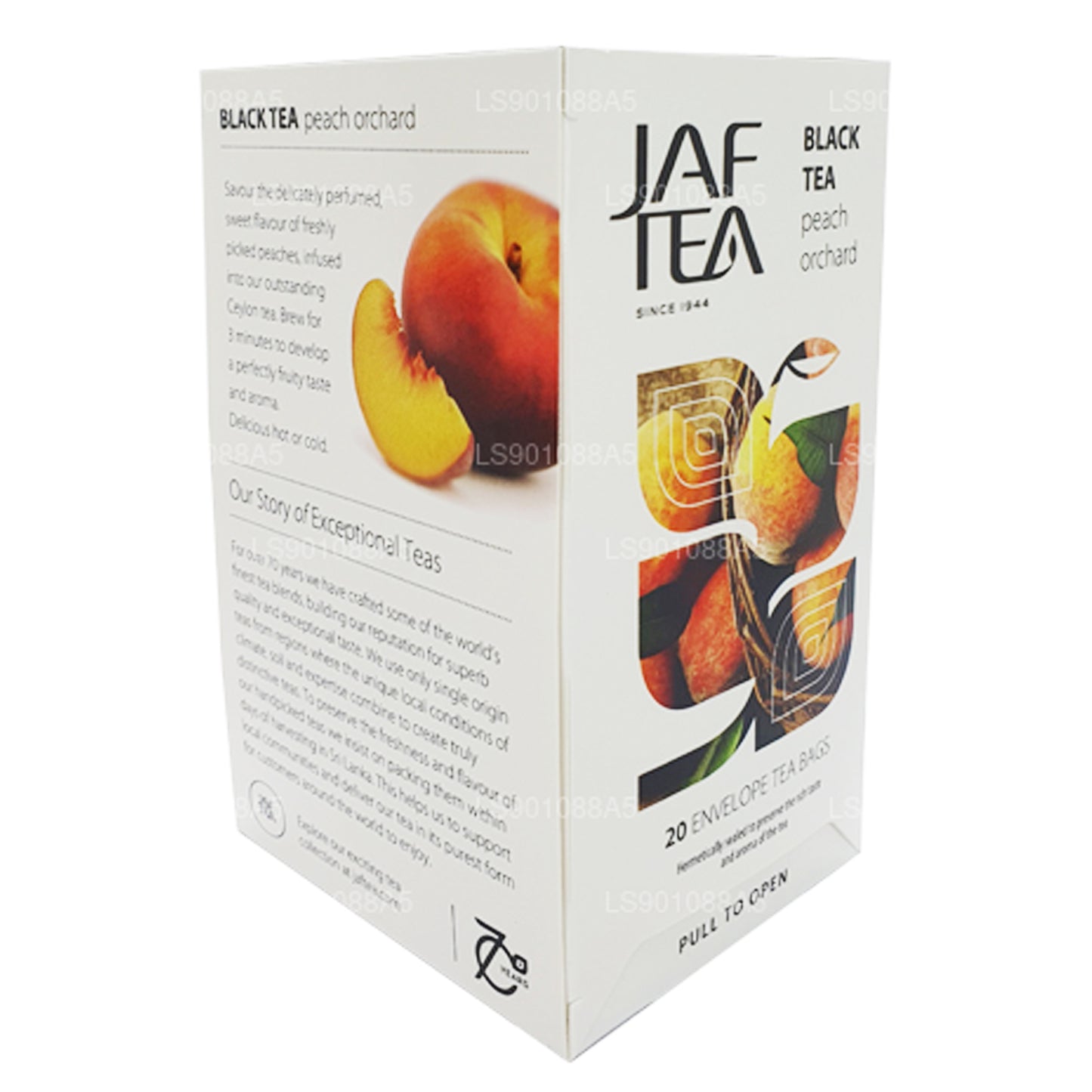 Té negro Jaf Tea Pure Fruits Collection Peach Orchard (30 g), 20 bolsitas de té