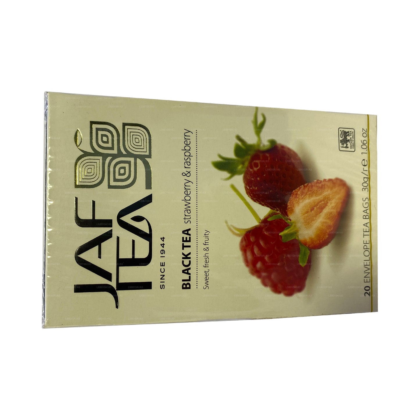 Té negro de fresa y frambuesa Jaf Tea Pure Fruits Collection (30 g), 20 bolsitas de té