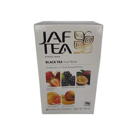 Jaf Tea Pure Fruits Collection Black Tea Fruit Fiesta (30 g) 20 bolsitas de té
