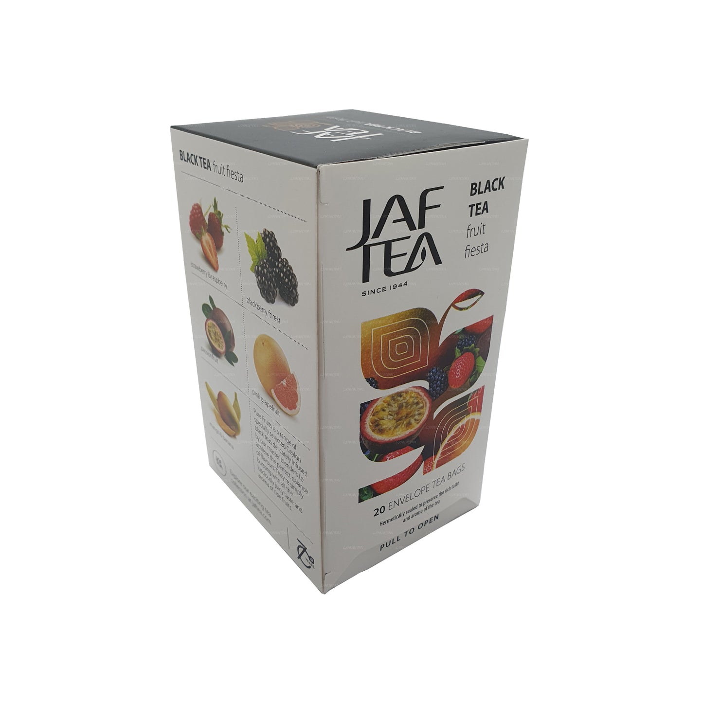 Jaf Tea Pure Fruits Collection Black Tea Fruit Fiesta (30 g) 20 bolsitas de té