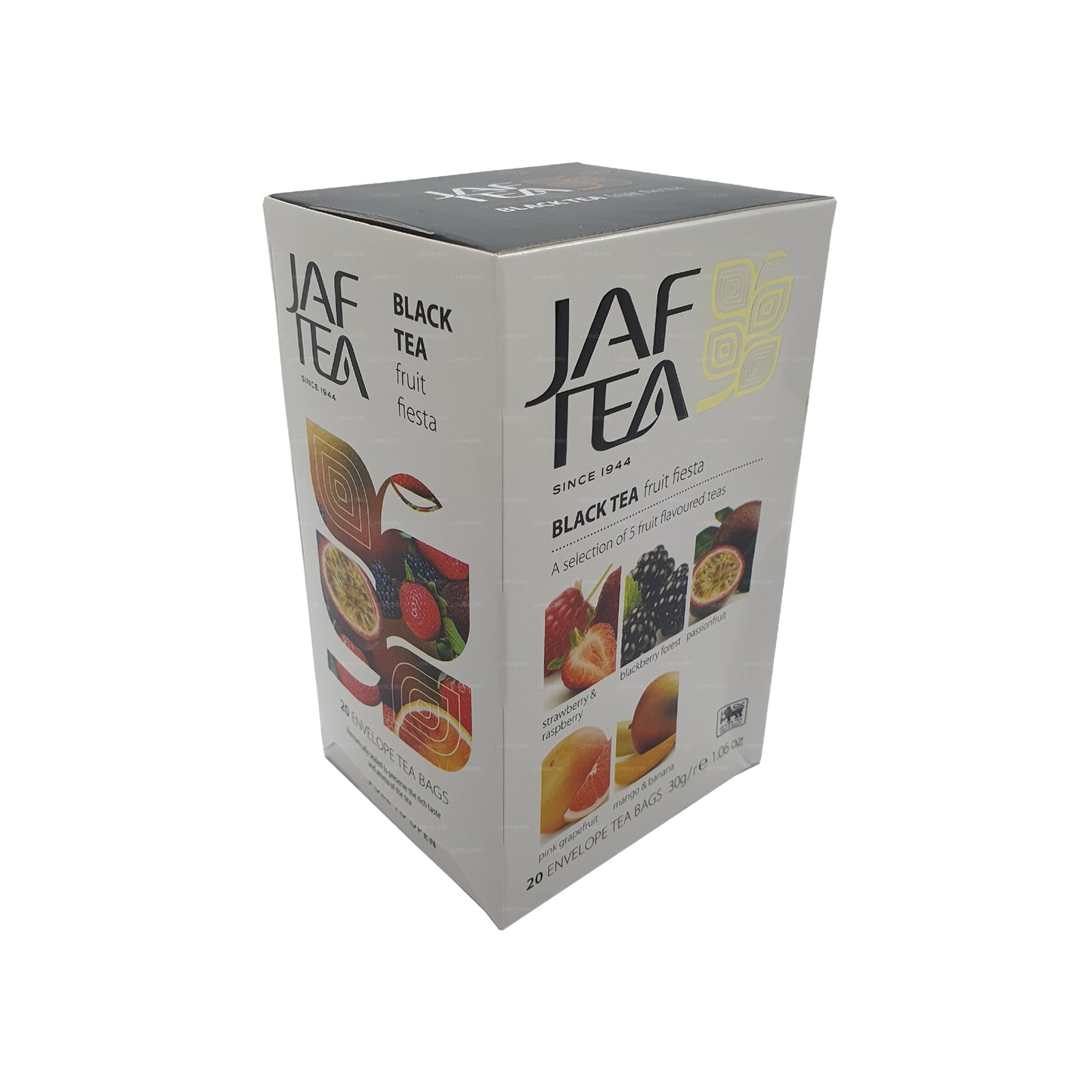 Jaf Tea Pure Fruits Collection Black Tea Fruit Fiesta (30 g) 20 bolsitas de té