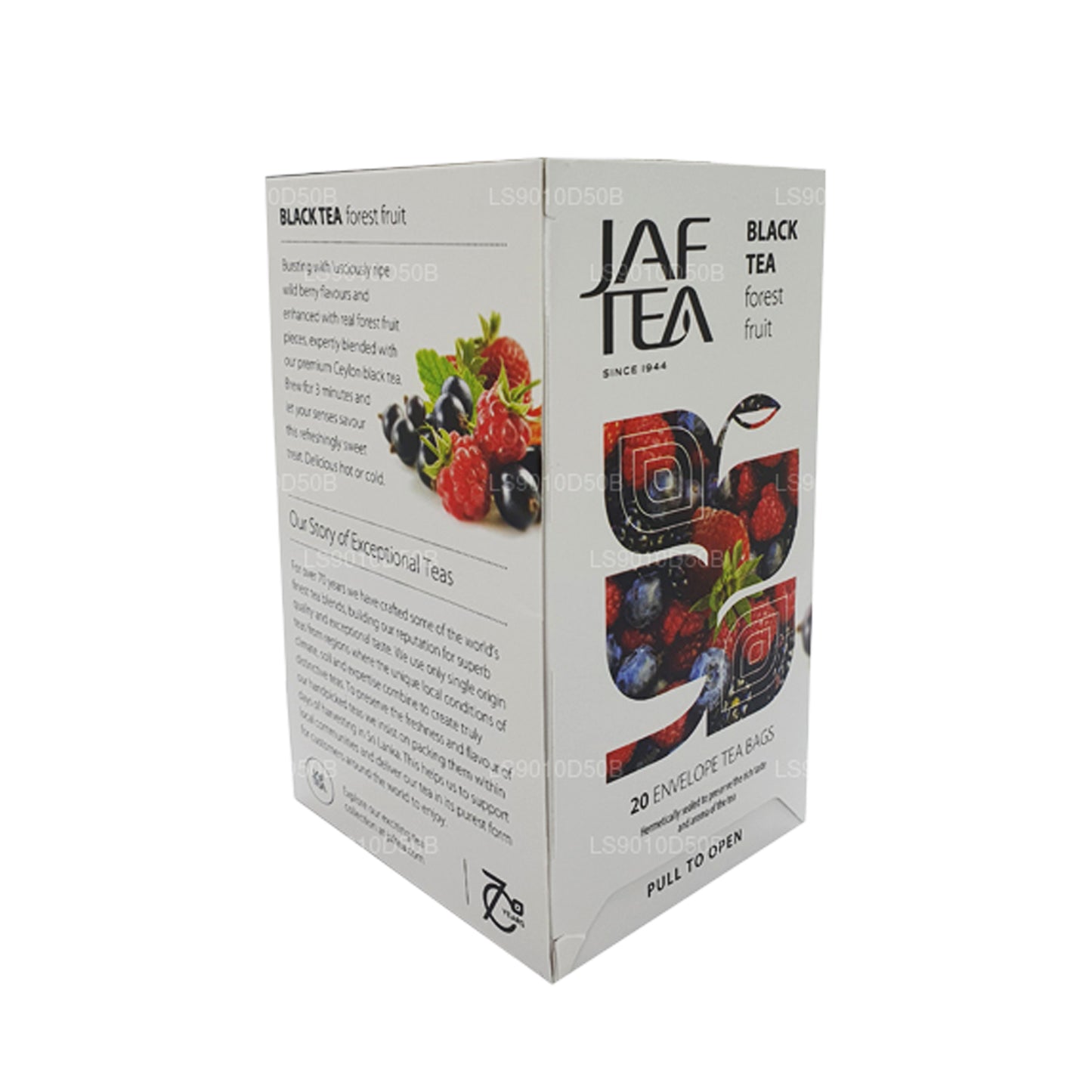 Té negro Jaf Tea Pure Fruits Collection (30 g), 20 bolsitas de té