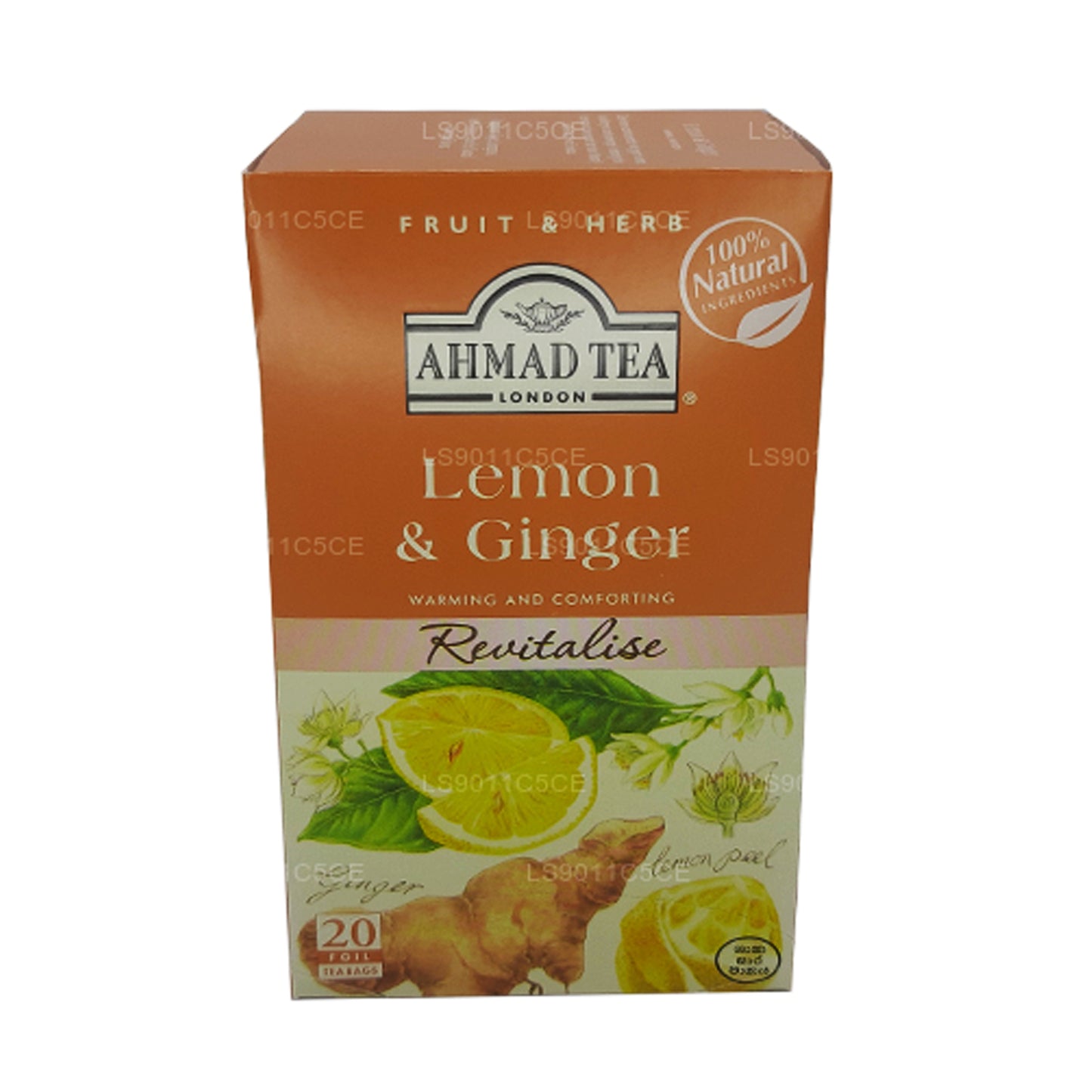 Té de limón y jengibre Ahmad (40 g), 20 bolsitas de aluminio