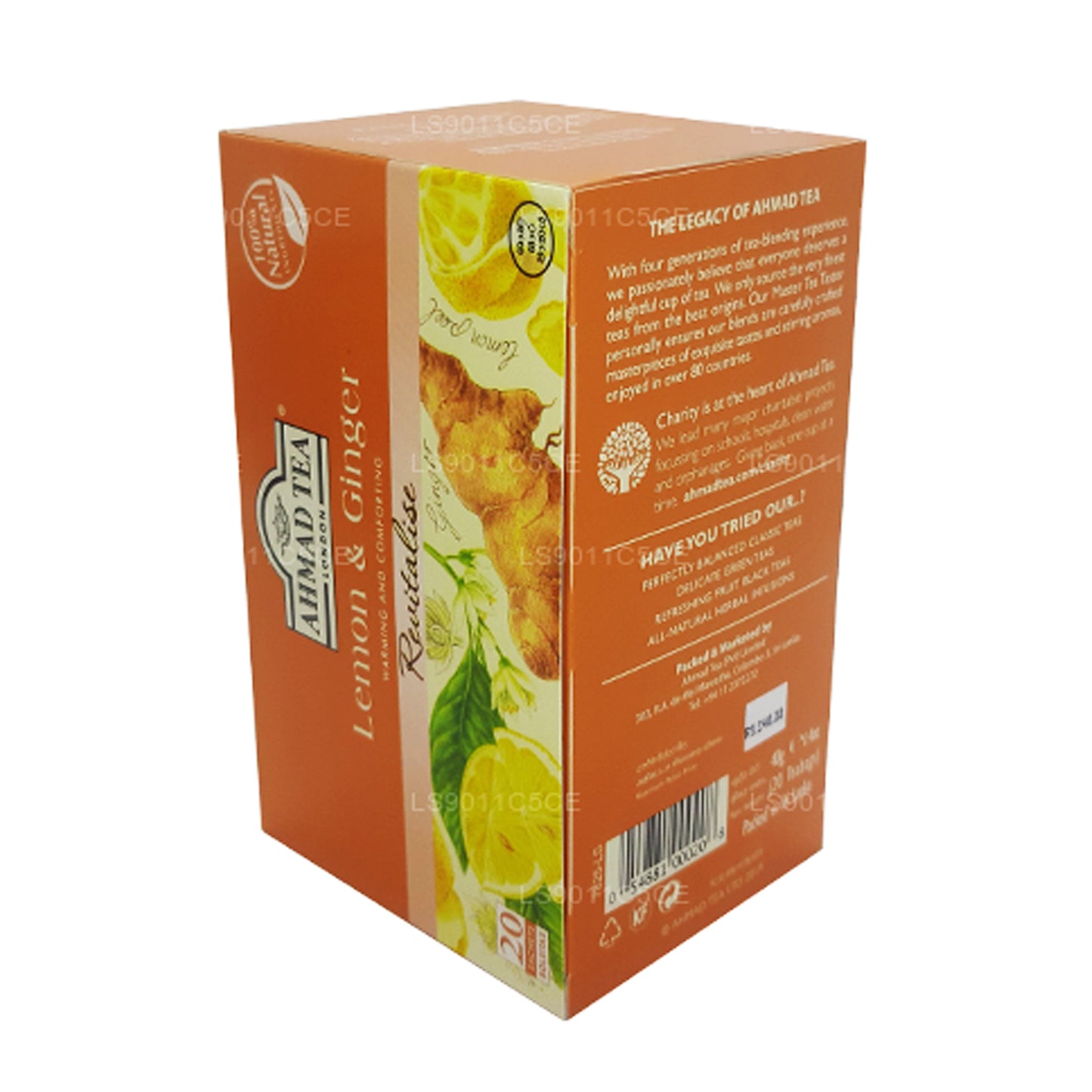 20 bolsitas de té Ahmad Lemon & Ginger (40 g)