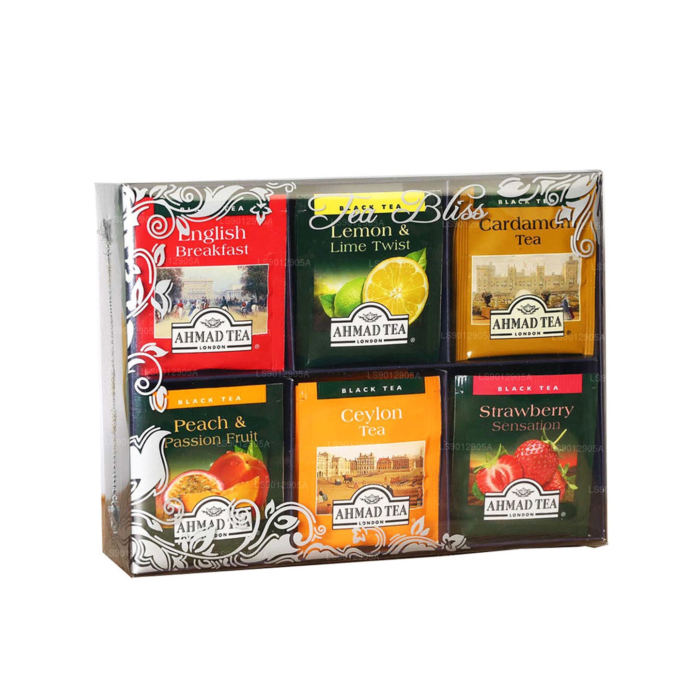 Colección de frutas y especialidades de Ahmad Tea Bliss (6 x 12 TB) 72 unidades de aluminio (124 g)