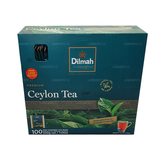 Té de Ceilán Dilmah Premium, envuelto individualmente, 100 bolsitas de té (200 g)