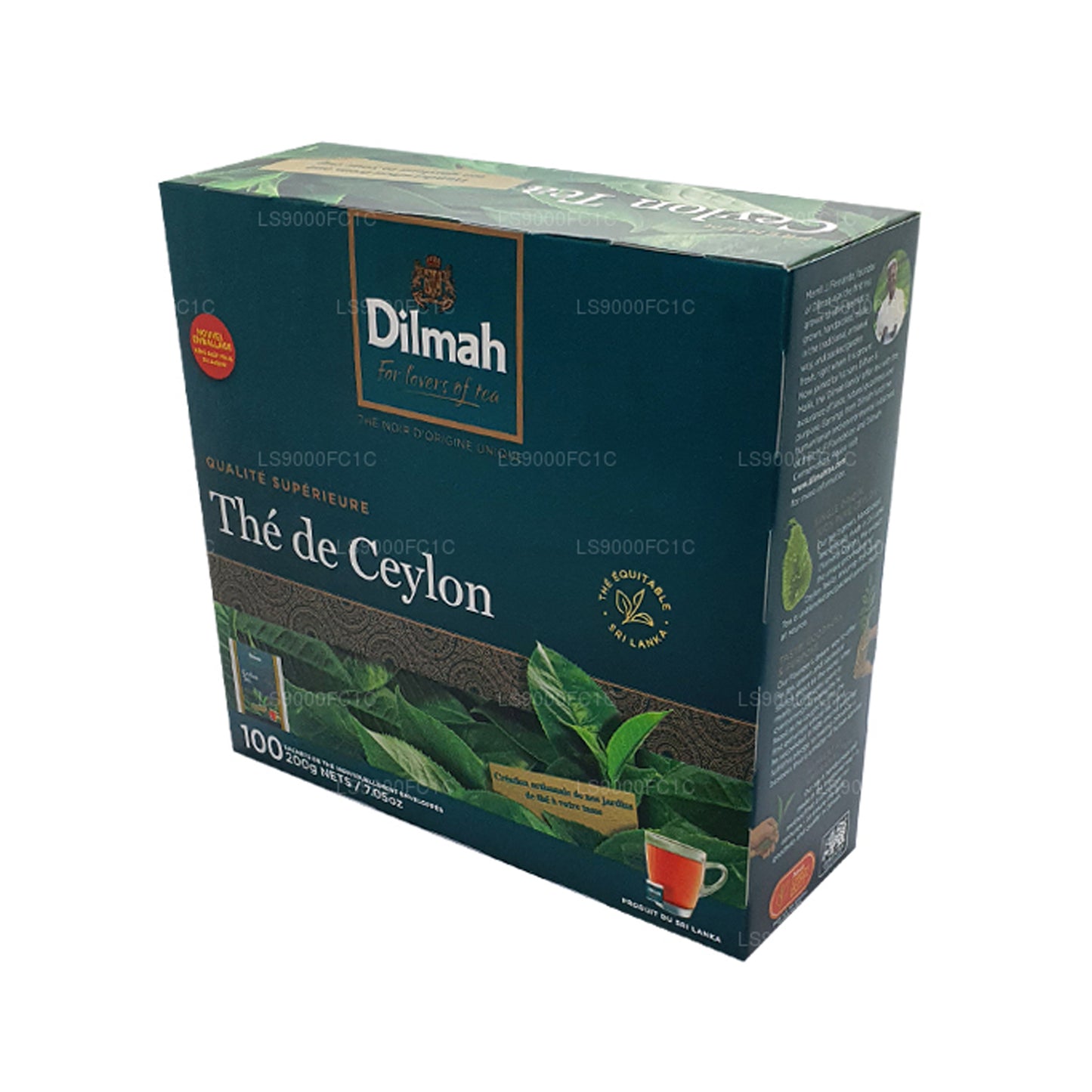 Té de Ceilán Dilmah Premium, envuelto individualmente, 100 bolsitas de té (200 g)