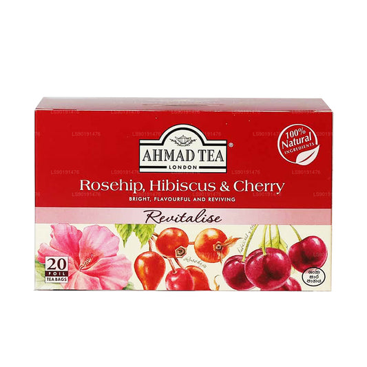 20 bolsitas de té Ahmad de rosa mosqueta, hibisco y cereza (40 g)