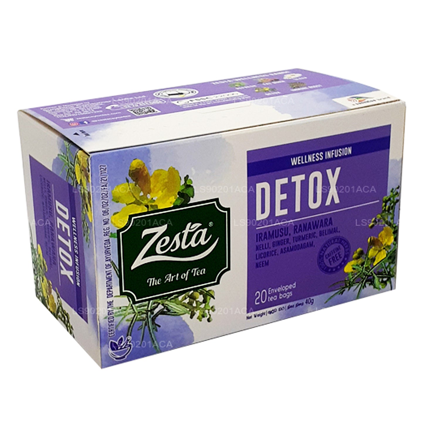 Zesta Detox Iramusu, Ranawara (40 g), 20 bolsitas de té