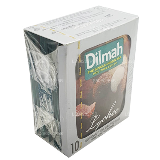Té negro de Ceilán Dilmah con sabor a lichi (20 g) 10 bolsitas de té