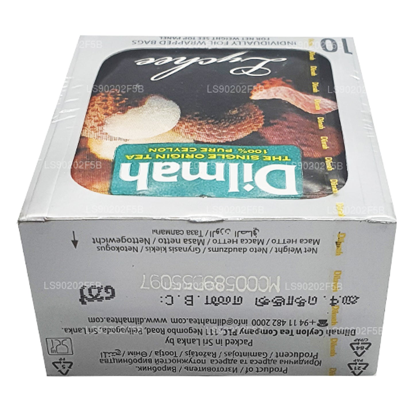 Té negro de Ceilán Dilmah con sabor a lichi (20 g) 10 bolsitas de té