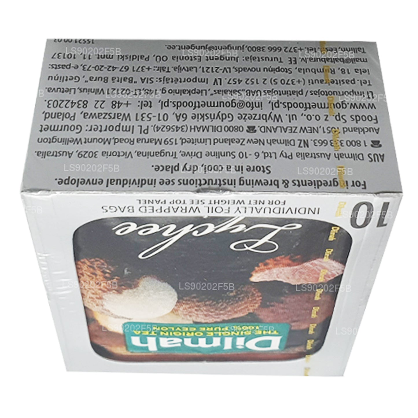 Té negro de Ceilán Dilmah con sabor a lichi (20 g) 10 bolsitas de té