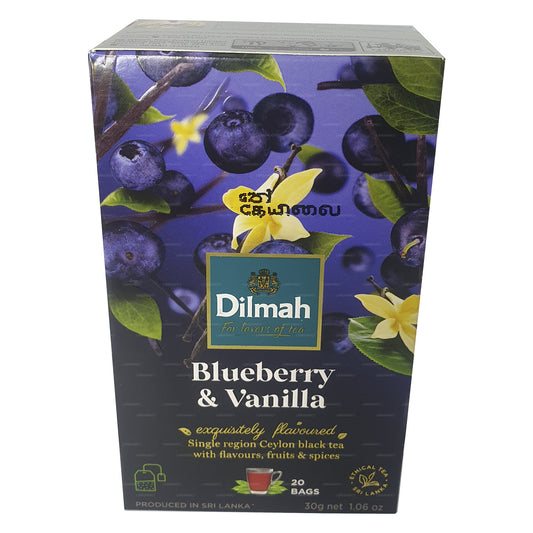 Té Dilmah con sabor a arándanos y vainilla (40 g) 20 bolsitas de té