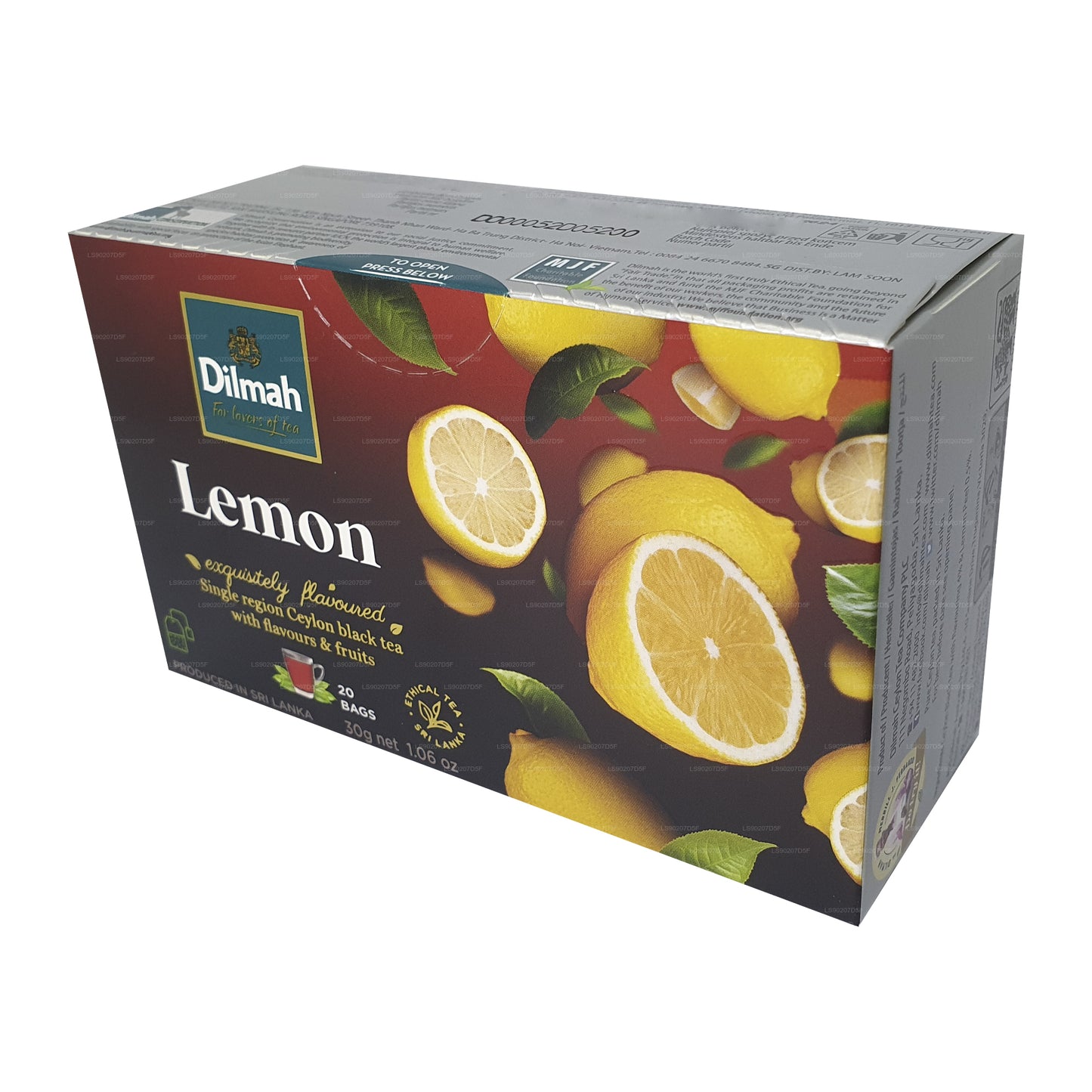 Té Dilmah con sabor a limón (30 g) 20 bolsitas de té