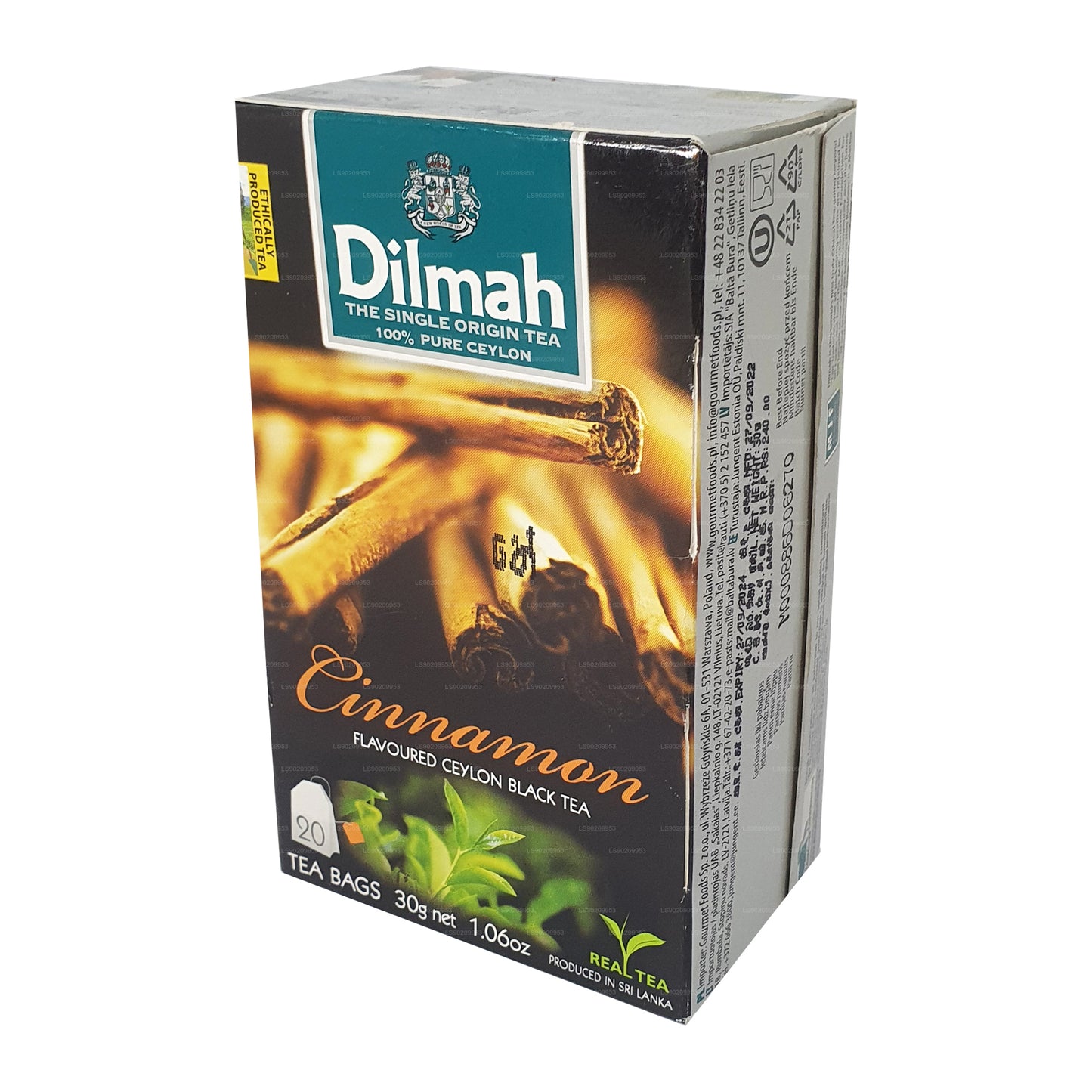 Té Dilmah con sabor a caramelo (40 g) 20 bolsitas de té