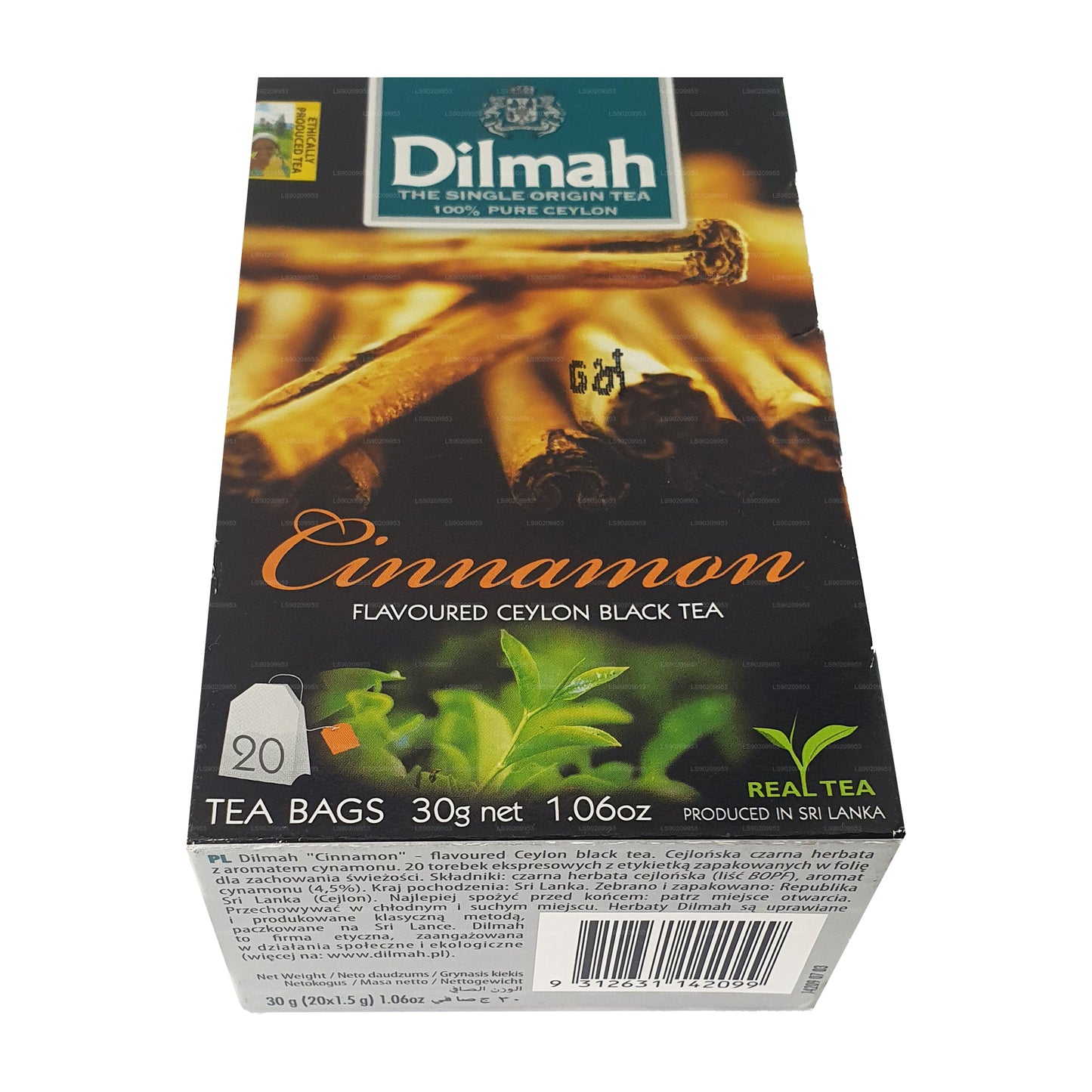 Té Dilmah con sabor a caramelo (40 g) 20 bolsitas de té