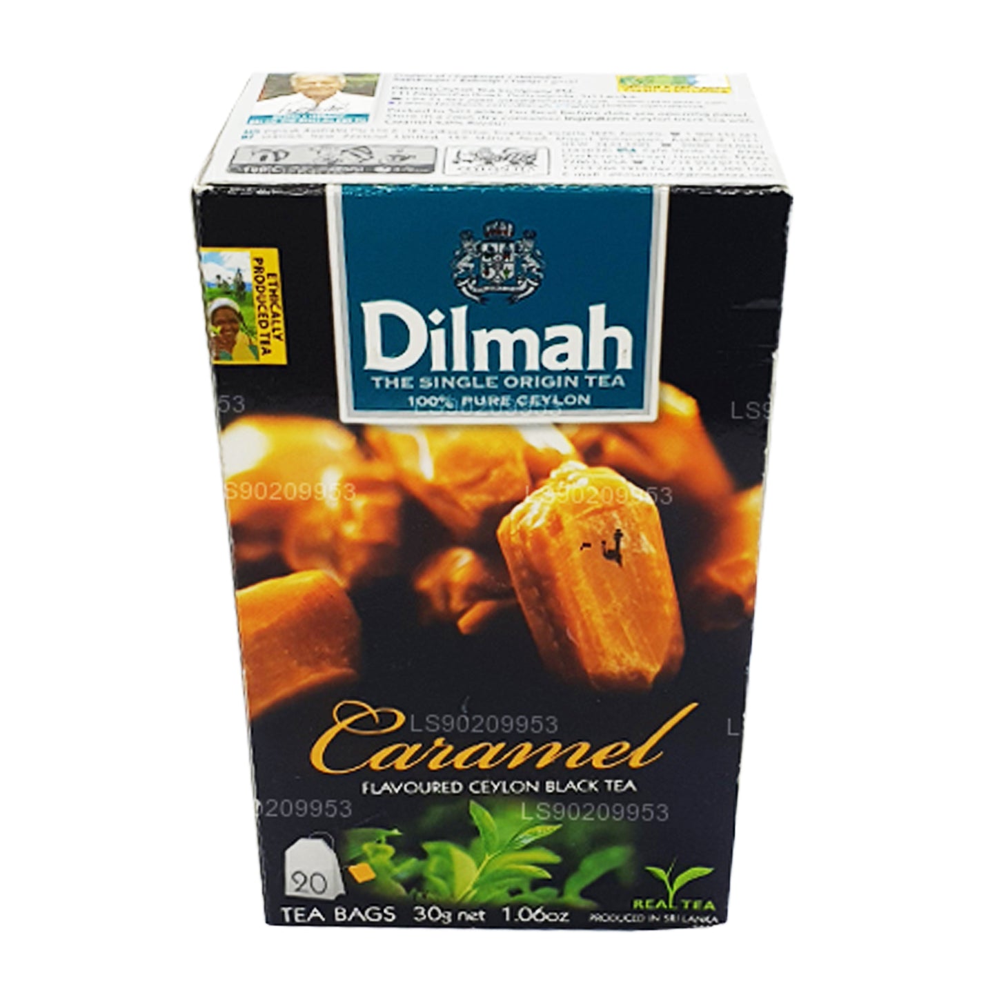 Té Dilmah con sabor a caramelo (40 g) 20 bolsitas de té