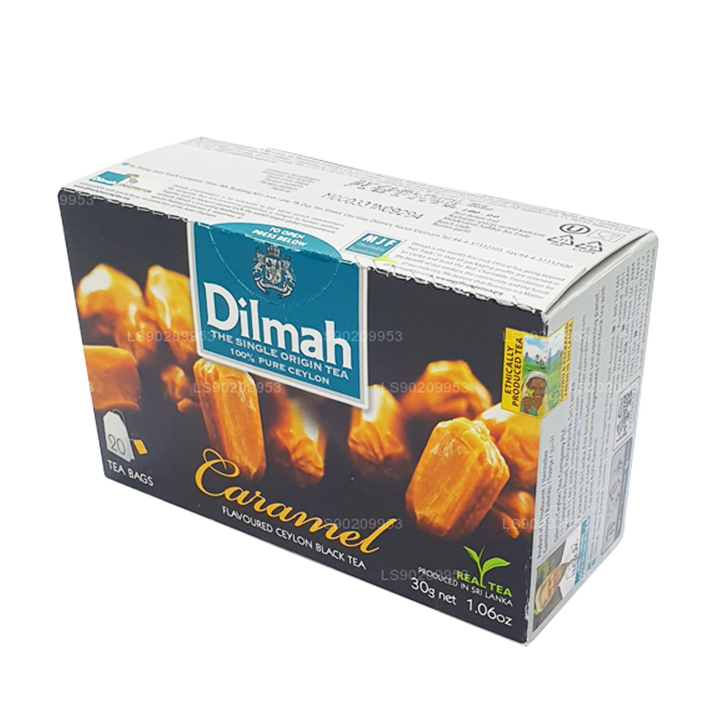 Té Dilmah con sabor a caramelo (40 g) 20 bolsitas de té