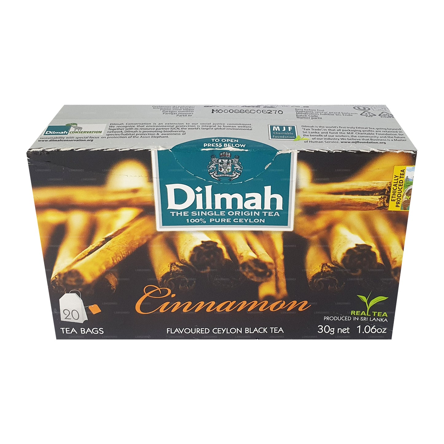 Té Dilmah con sabor a caramelo (40 g) 20 bolsitas de té