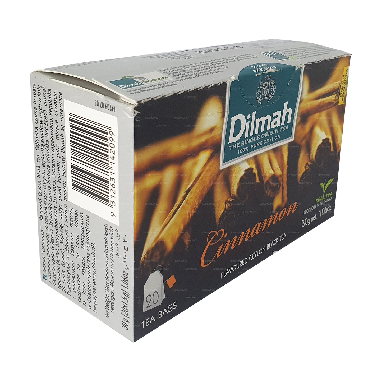 Té Dilmah con sabor a caramelo (40 g) 20 bolsitas de té