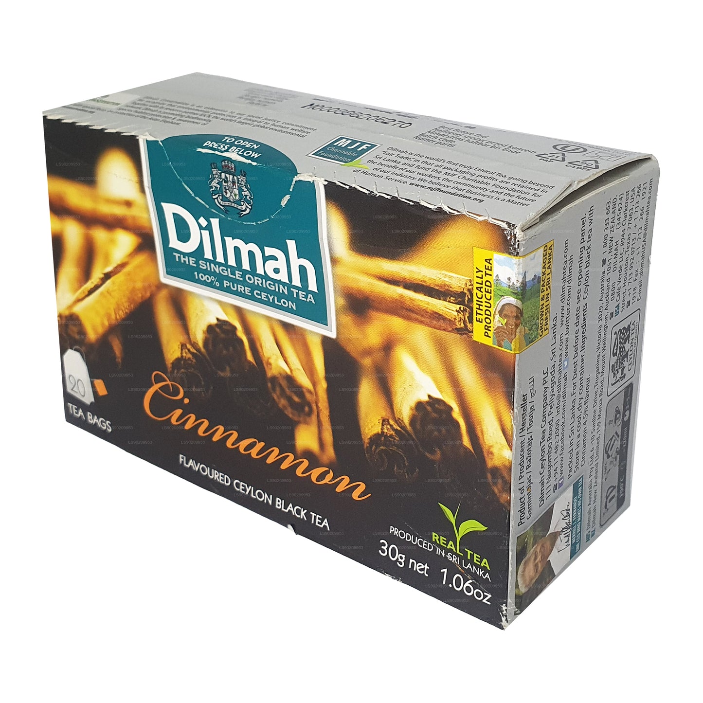 Té Dilmah con sabor a caramelo (40 g) 20 bolsitas de té