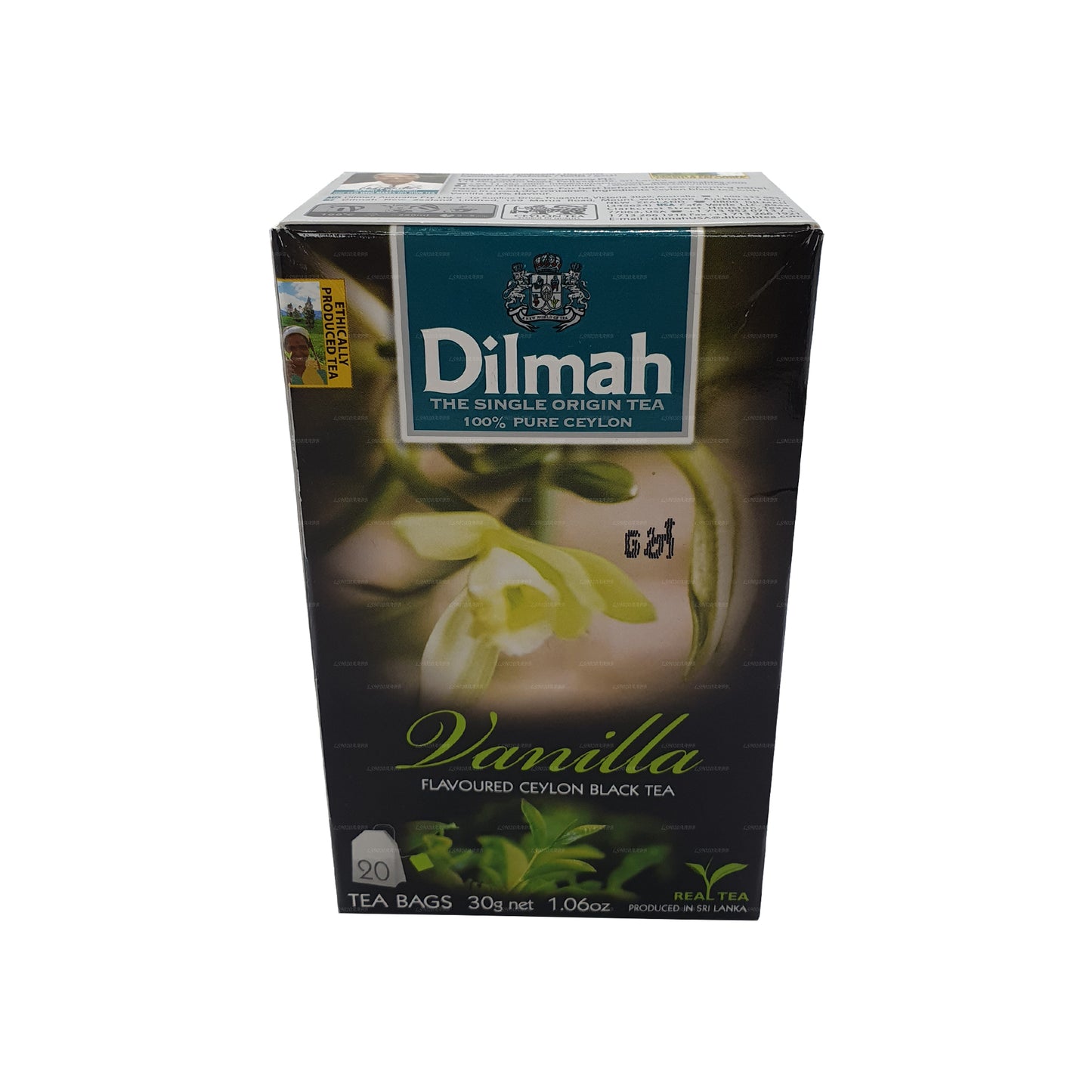 Té Dilmah con sabor a vainilla (40 g) 20 bolsitas de té