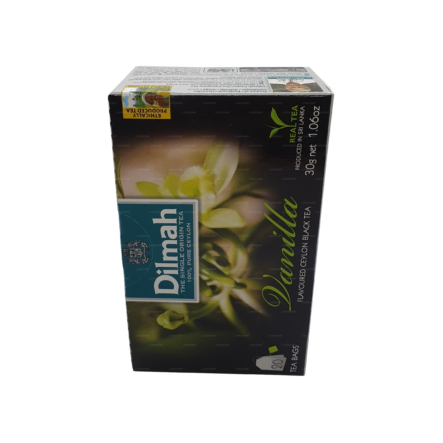 Té Dilmah con sabor a vainilla (40 g) 20 bolsitas de té