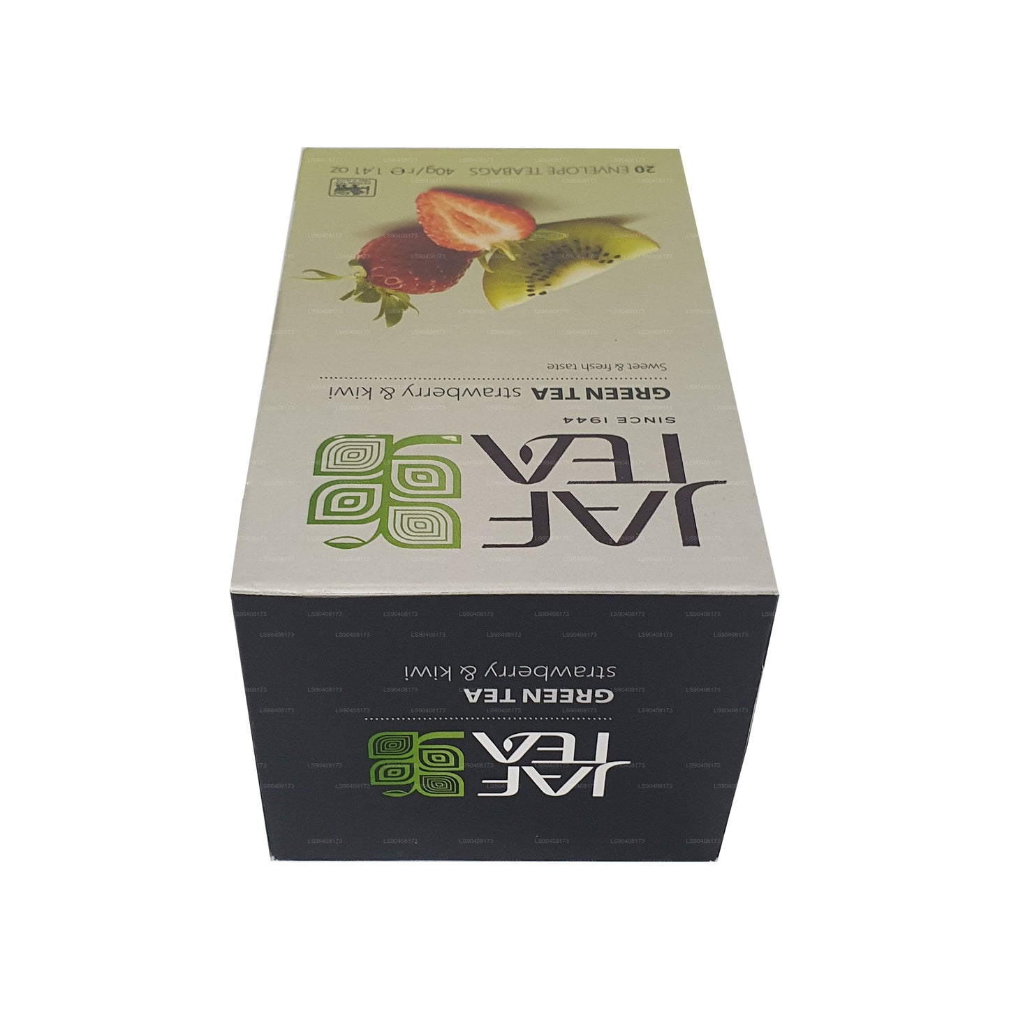 Jaf Tea Pure Green Collection Té verde de fresa y kiwi (40 g) 20 bolsitas de té