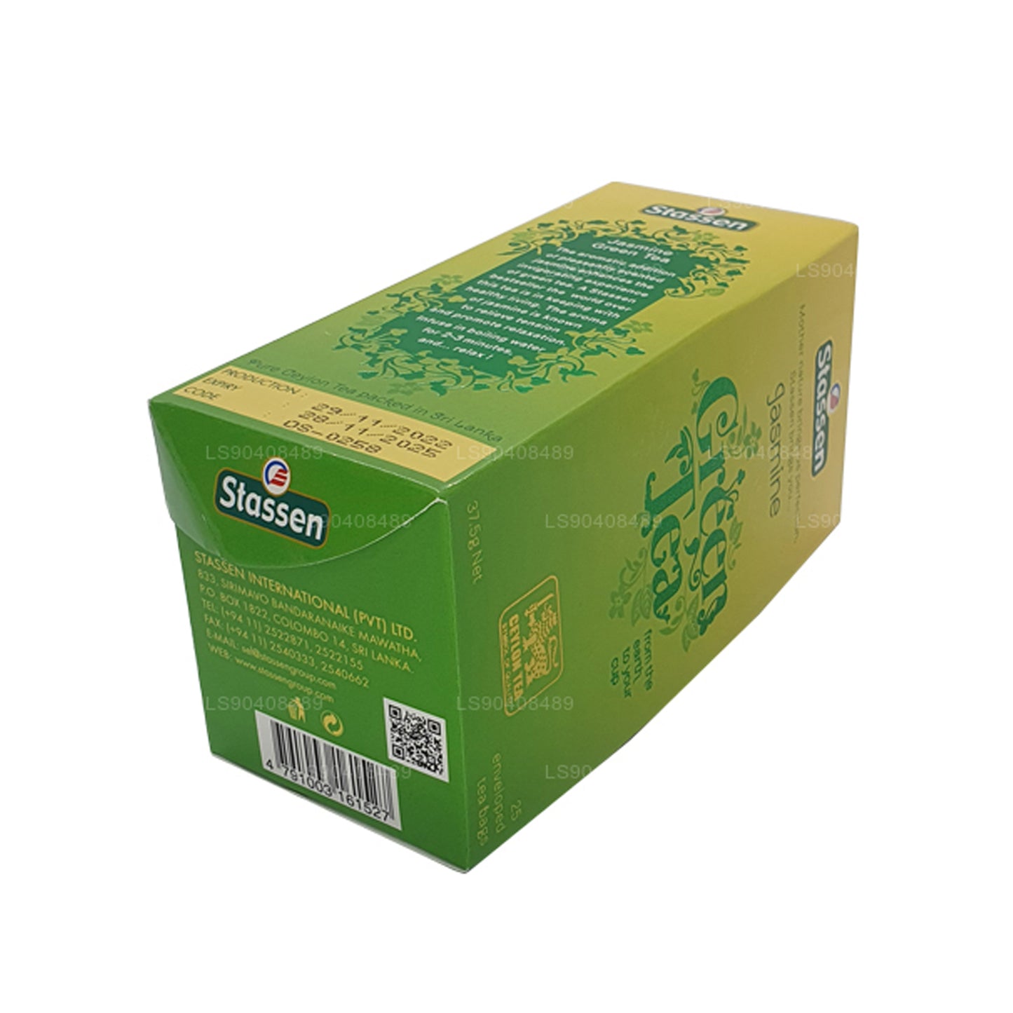 Té verde Stassen Jasmine (37,5 g) 25 bolsitas de té