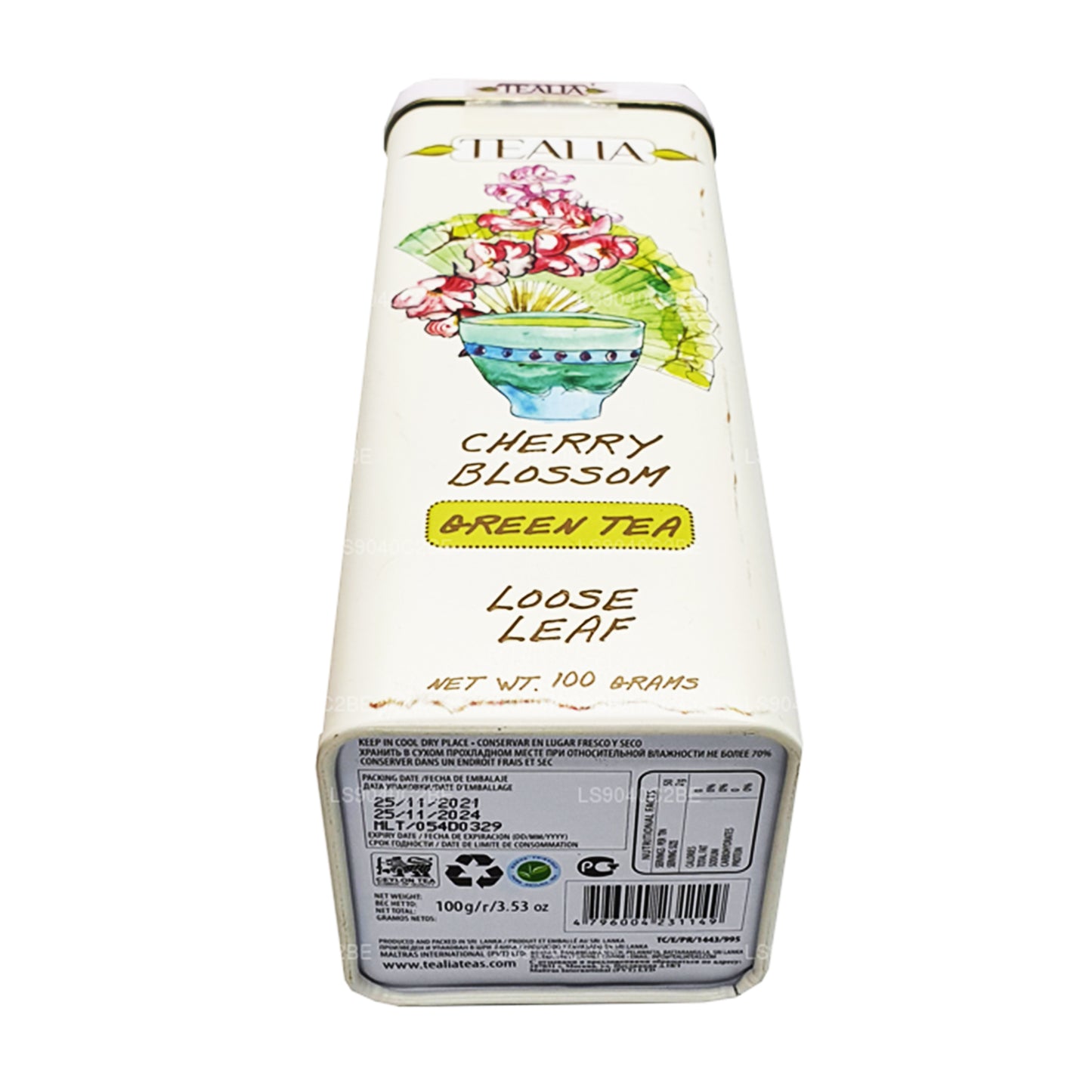 Hoja suelta de té verde Tealia Cherry Blossom (100 g)