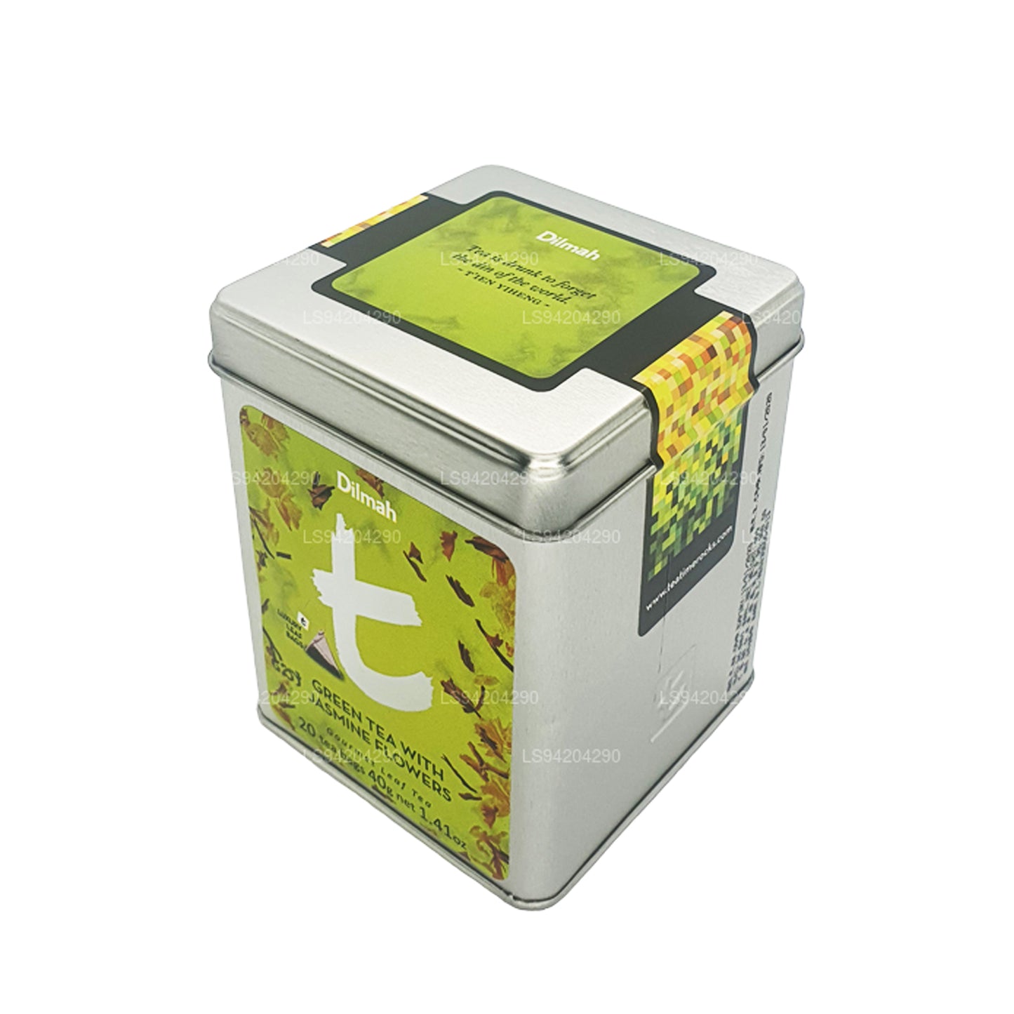 Té verde Dilmah serie T con flores de jazmín (40 g) 20 bolsitas de té