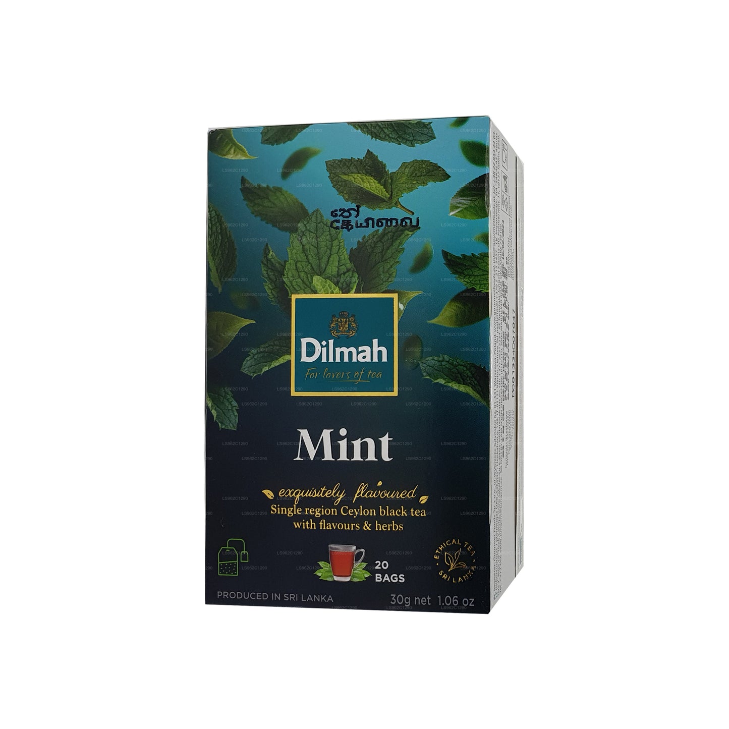 Té negro de Ceilán Dilmah con sabor a menta (30 g)