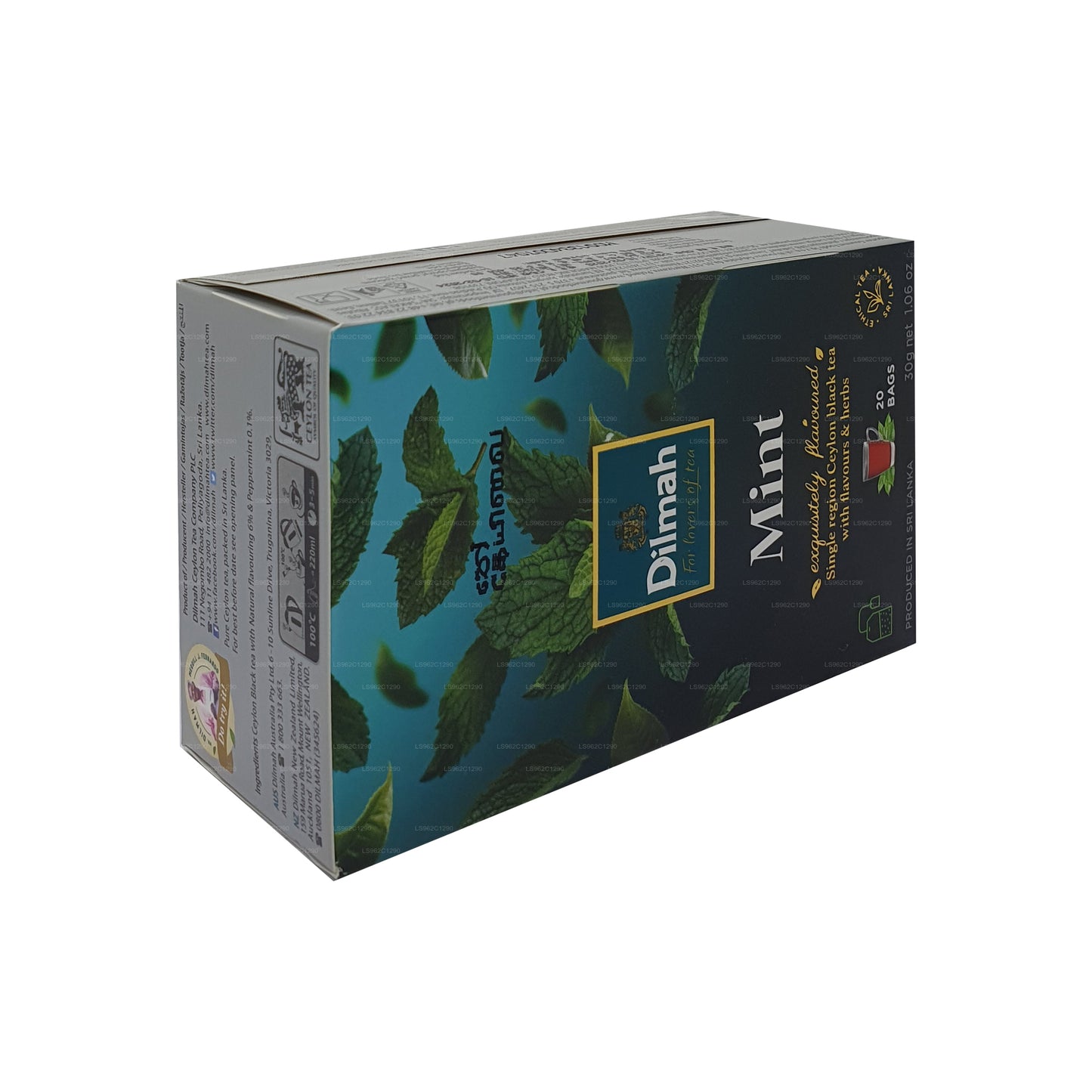 Té negro de Ceilán Dilmah con sabor a menta (30 g)