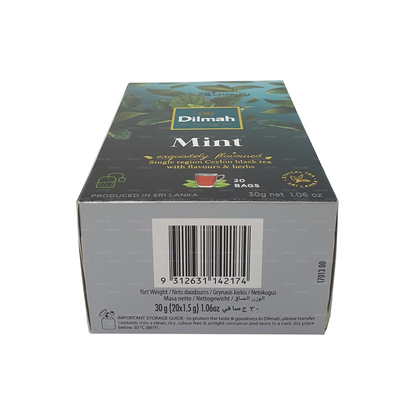 Té negro de Ceilán Dilmah con sabor a menta (30 g)