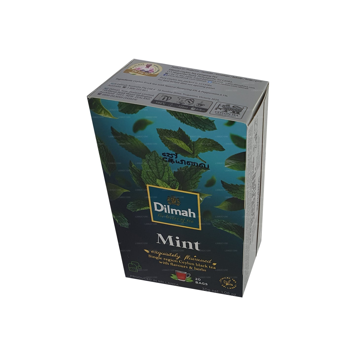 Té negro de Ceilán Dilmah con sabor a menta (30 g)