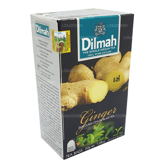 Té negro Dilmah con sabor a jengibre (30 g) 20 bolsitas de té