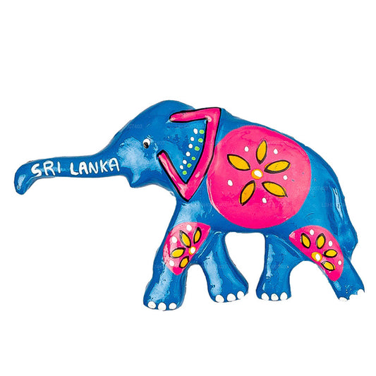 Imán para nevera con diseño de elefante azul de Sri Lanka