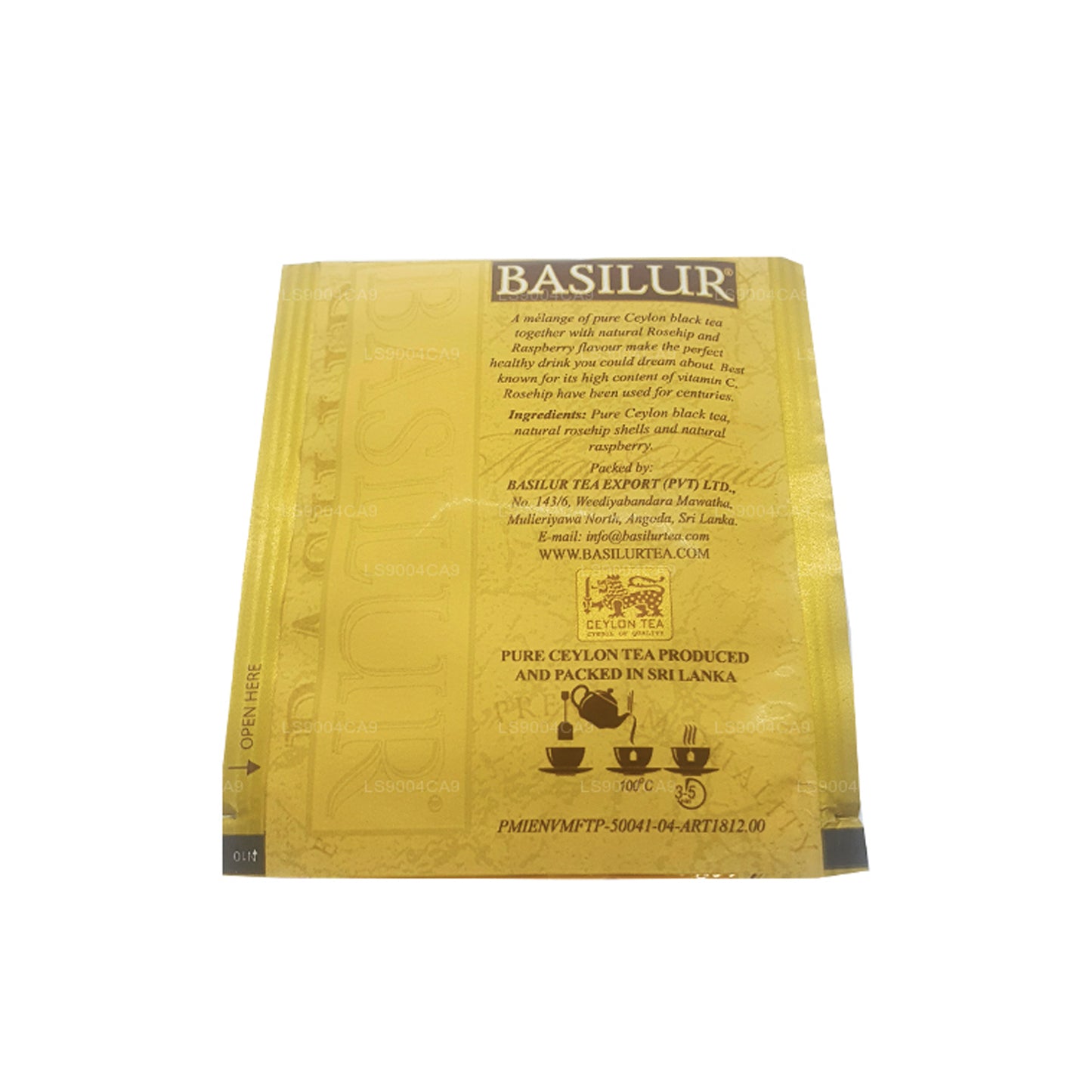 Basilur Magic Fruits, frambuesa y rosa mosqueta (50 g), 25 bolsitas de té