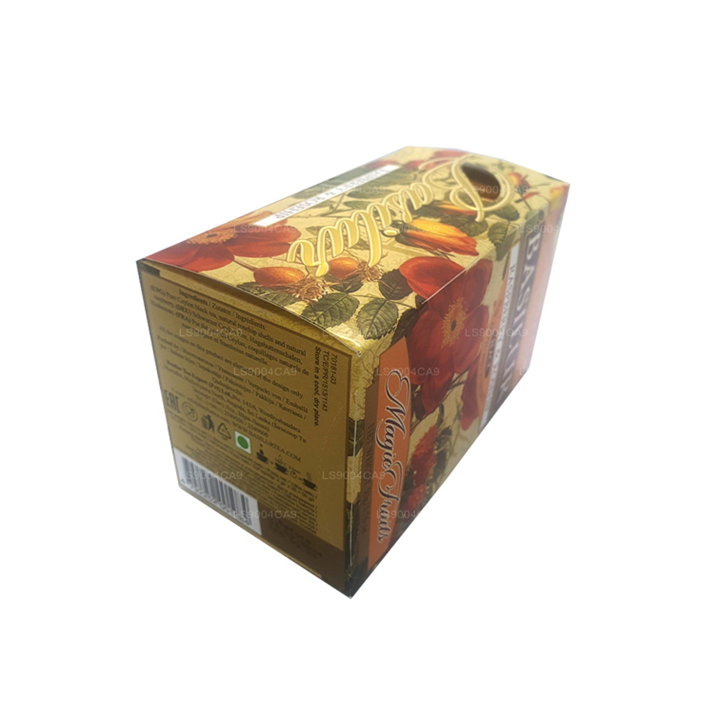 Basilur Magic Fruits, frambuesa y rosa mosqueta (50 g), 25 bolsitas de té