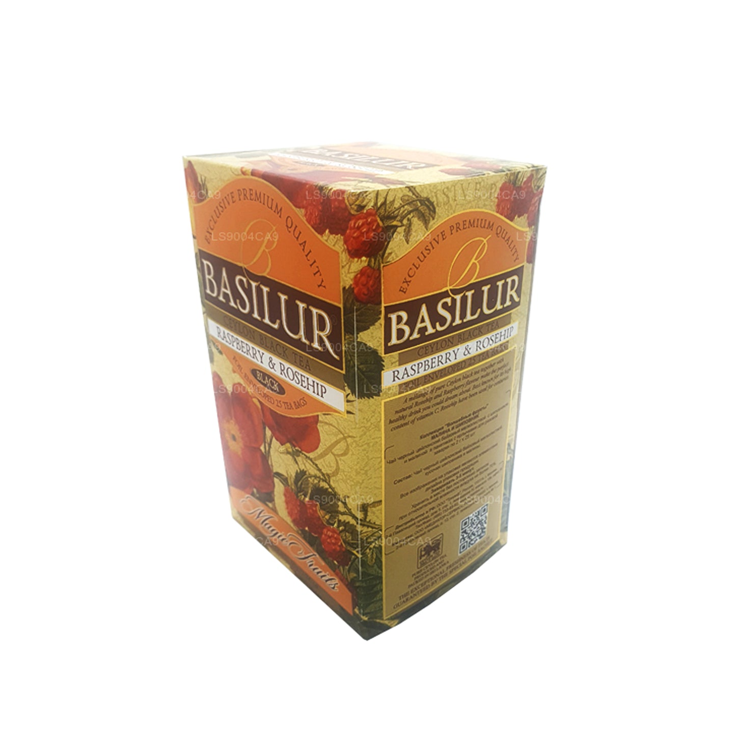 Basilur Magic Fruits, frambuesa y rosa mosqueta (50 g), 25 bolsitas de té