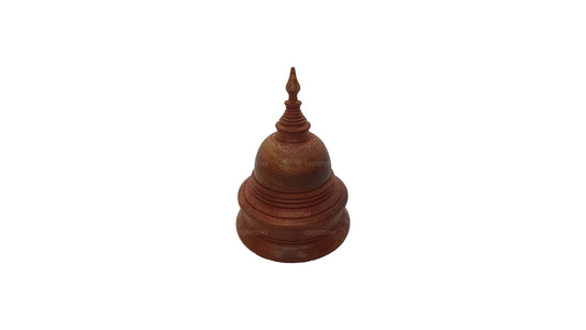 Color de madera de Buda Stupas (H-4 pulgadas W-3 pulgadas)