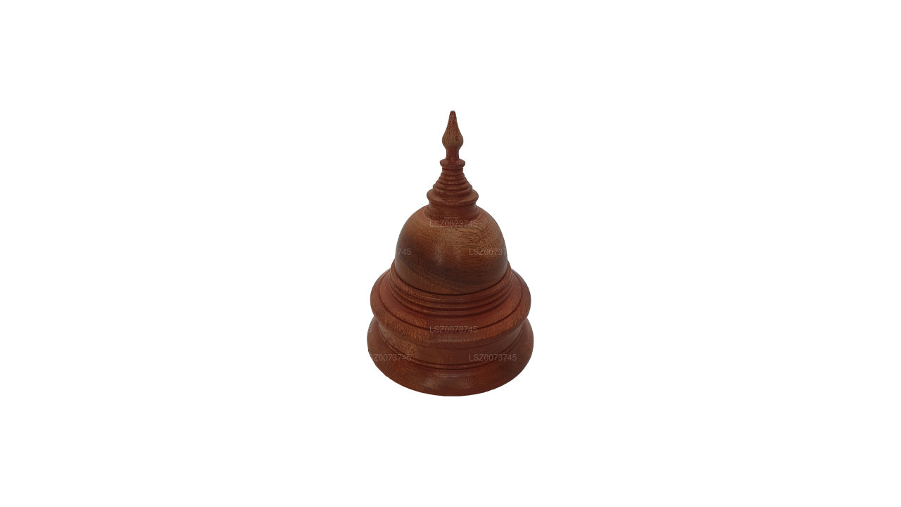 Color de madera de Buda Stupas (H-4 pulgadas W-3 pulgadas)