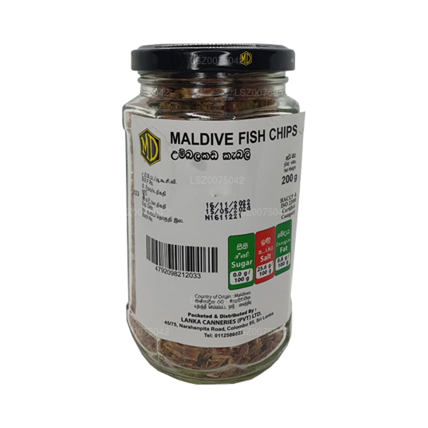 Botella de patatas fritas MD Maldive (200 g)