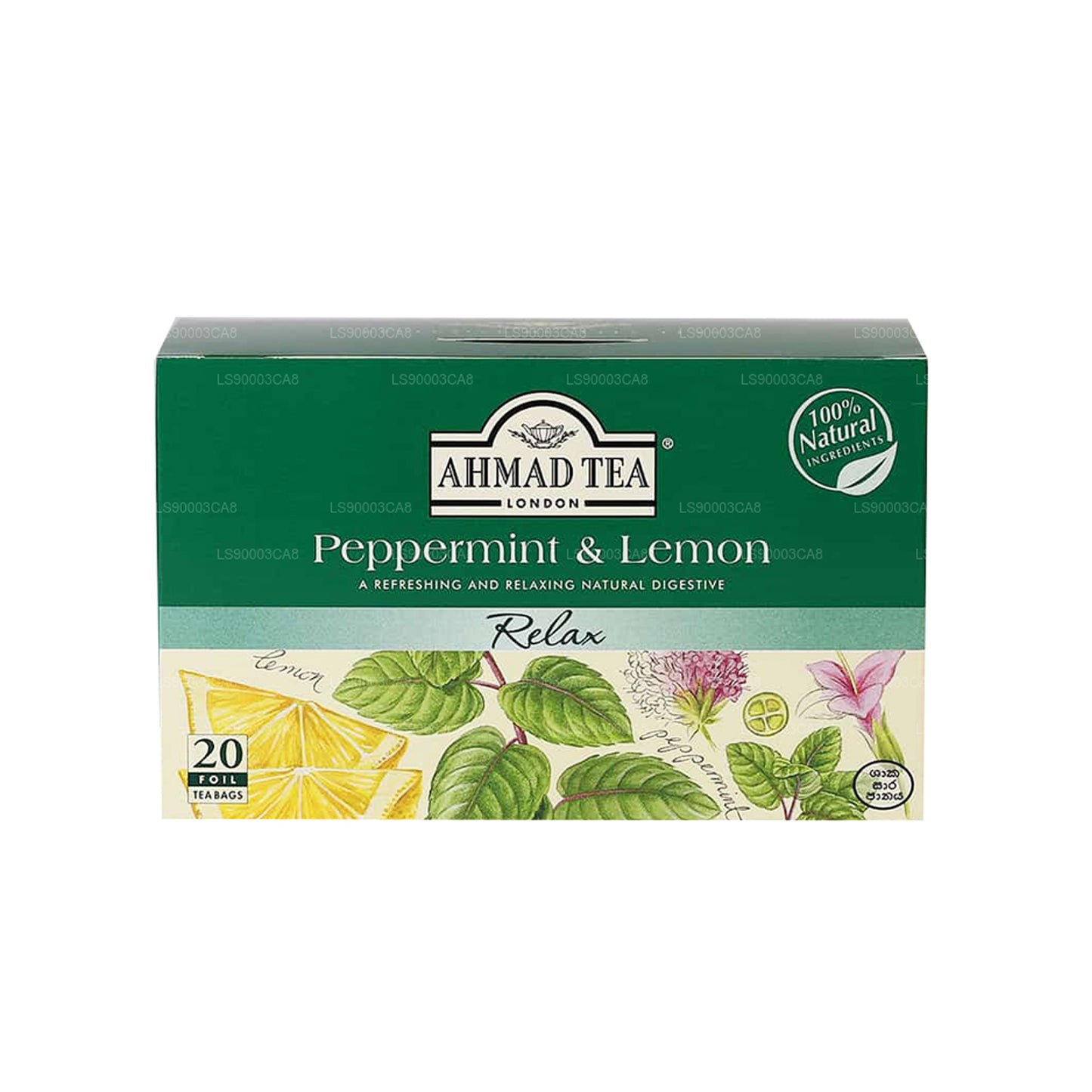 Ahmad Tea con menta y limón (30 g), 20 bolsitas de aluminio