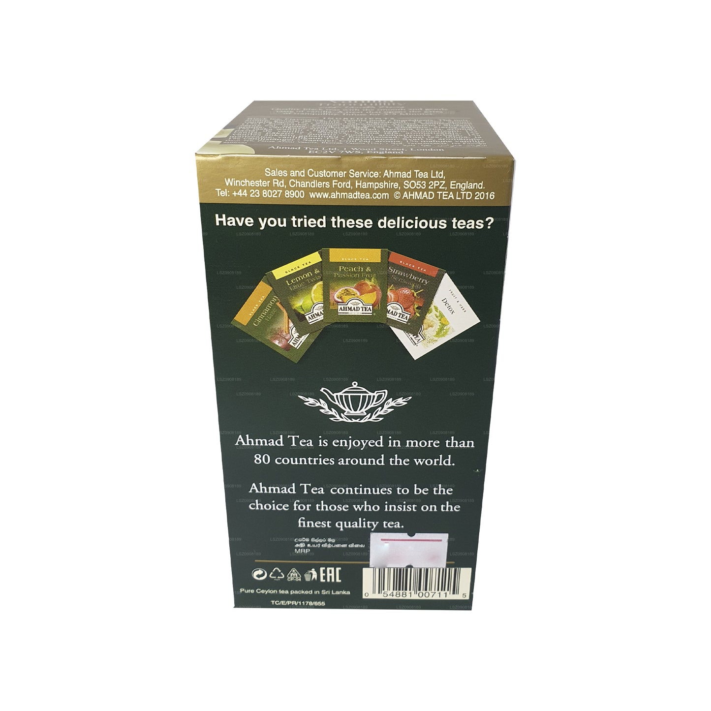 Ahmad tea Vanilla Tranquility, 20 bolsitas de té de aluminio (40 g)